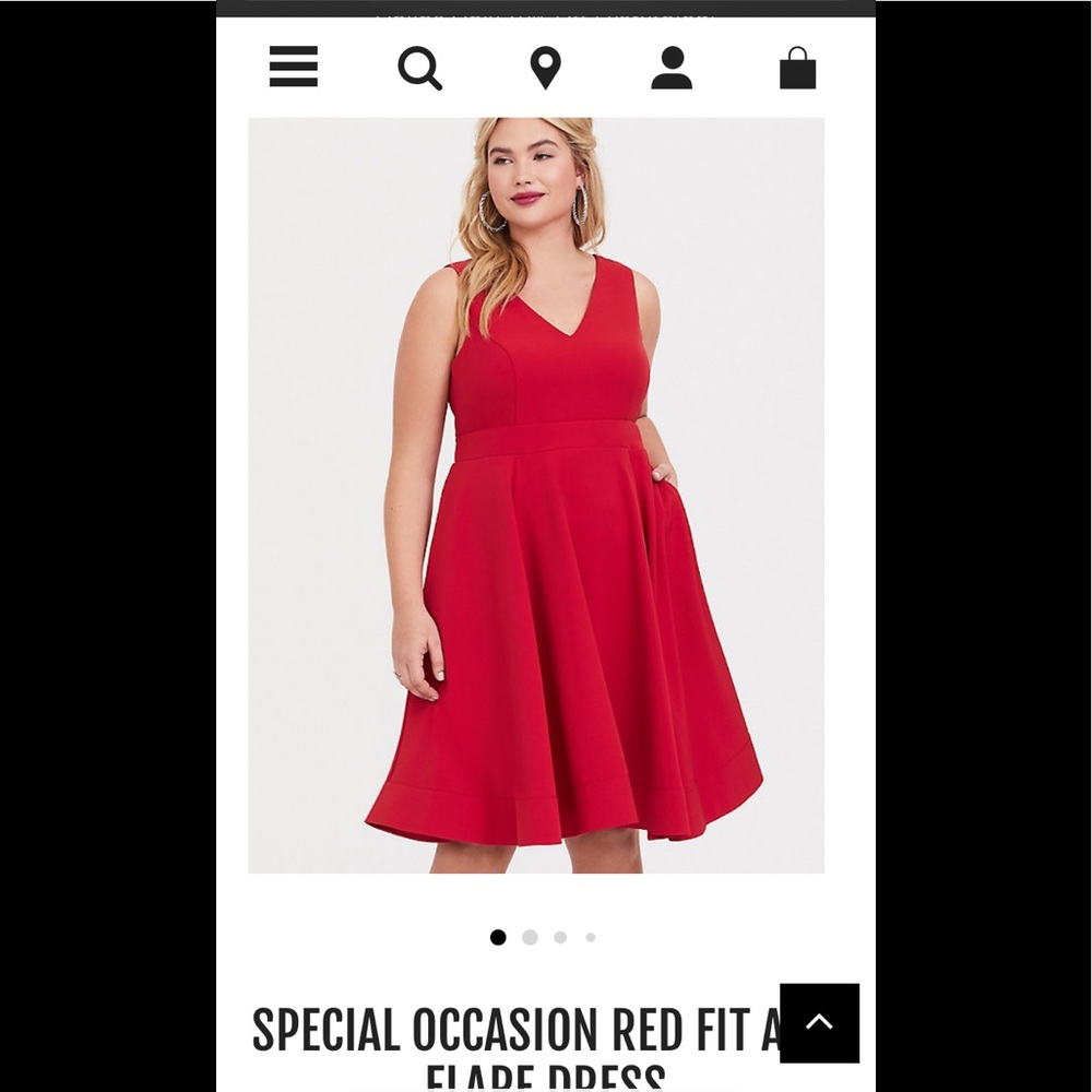 Torrid Special Occasion Red Fit and Flare Dress 14